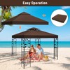 10x10 Canopy Replacement top Double Tiered Polyester Replacement Canopy for