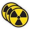 Unbranded/Generic 3pcs Radiation Symbol Hard Hat Stickers Helmet Decals Radioactive