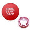 iJDMTOY TRD-Style Red Engine Push Start Button Replacement Cover Compatible