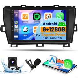 Inefala 8-Core 6+128G Android 13 Car Stereo Upgrade Radio for Toyota Prius 2010-2015, 9'' HD Touch Screen with Wireless CarPlay & Android Auto, AHD Backup Camera, Mirror Link, GPS Navigation