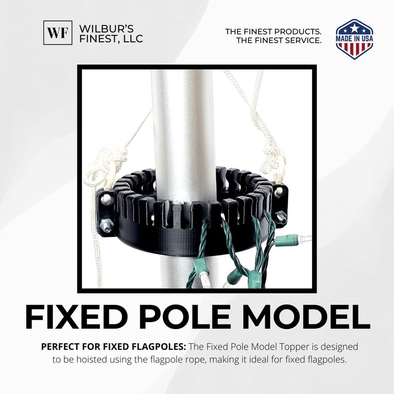 Christmas Tree Flag Pole Mega Topper Light Hook (Extra Large)