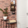 BTY Mail Holder for Wall, Wooden Mail Sorter with 4