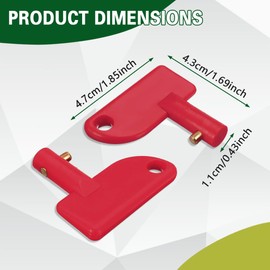 HQRNYP 5PCS Car Battery Disconnect Switch Key, Battery Cut Off Switch, Spare Mini Battery Disconnect lsolator Power Cut Off Keys, Car Accessories Power Kill Tool for Most Cars Trucks Marine (5PCS)