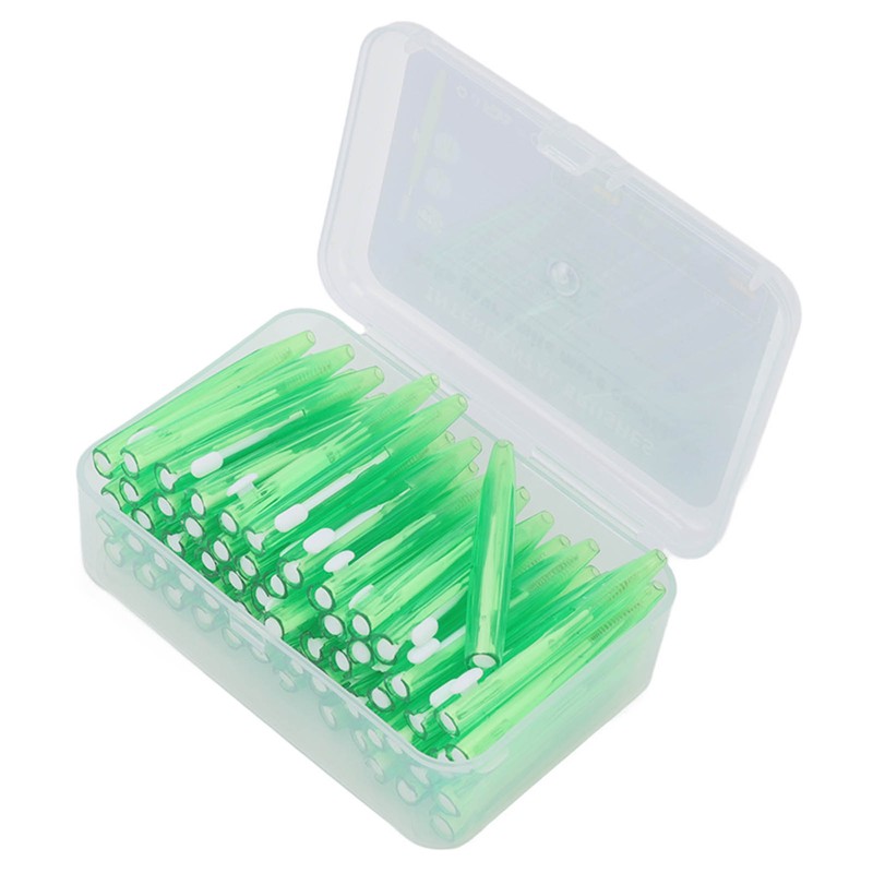 60Pcs Interdental Brush Practical Slim Braces Cleaner with PP Handle