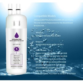Refrigerator Water Filter 1 Compatible with Whirlpool W10295370A, W10295370, Kenmore 46-9930, Kenmore 46-9081 and EDR1RXD1 Water Filter(3 Pack,White)