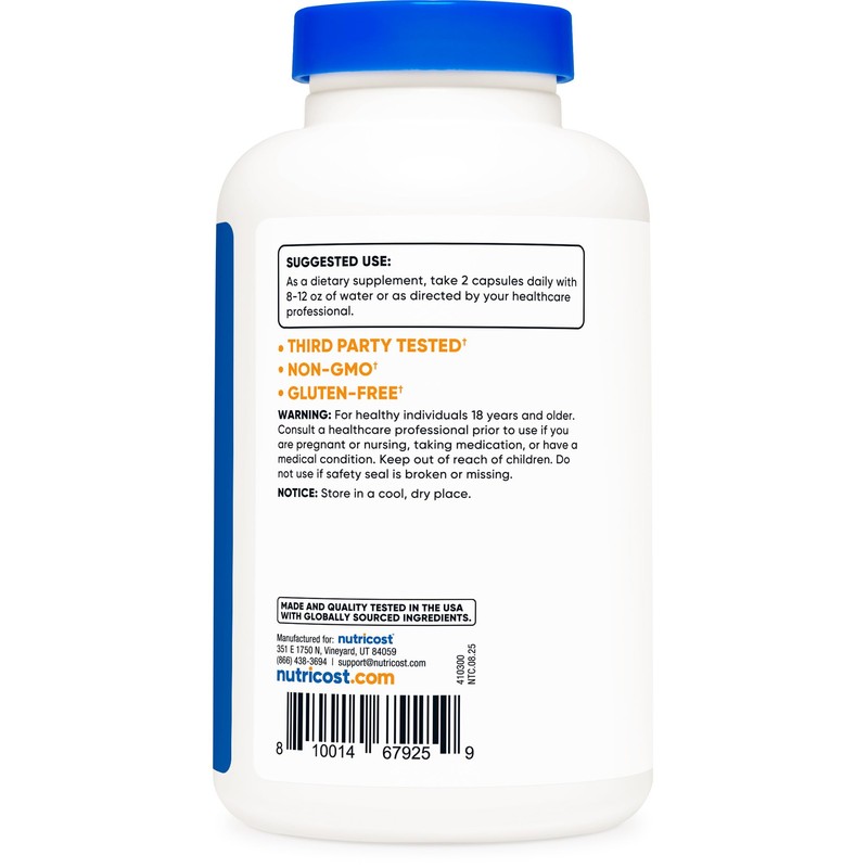 Nutricost Glucosamine Sulfate 1500mg, 240 Capsules - 750mg Per Capsule,
