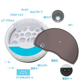 Automatic Hatching Egg, Incubator, 9 Eggs for Birds, Built-in Eggs Detection Light, Hatcher, Eggs, Ducks, Quails, Children's Education, Automatic Temperature Control, Humidity Retention, Digital Display, For Home Use, Small Automatic Hatching Egg, Electr
