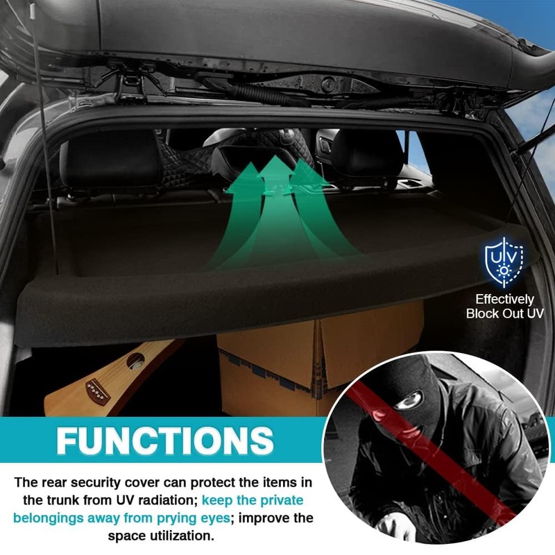 Powerty Cargo Cover for 2015-2018 2019 Volkswagen Golf Mk7 GTI