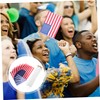 CAXUSD 25pcs Mini Flags Usa American Hand Held Flags Polyester