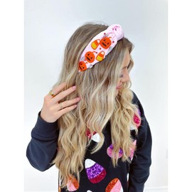 Candy Corn Cutie Headband:_Pink