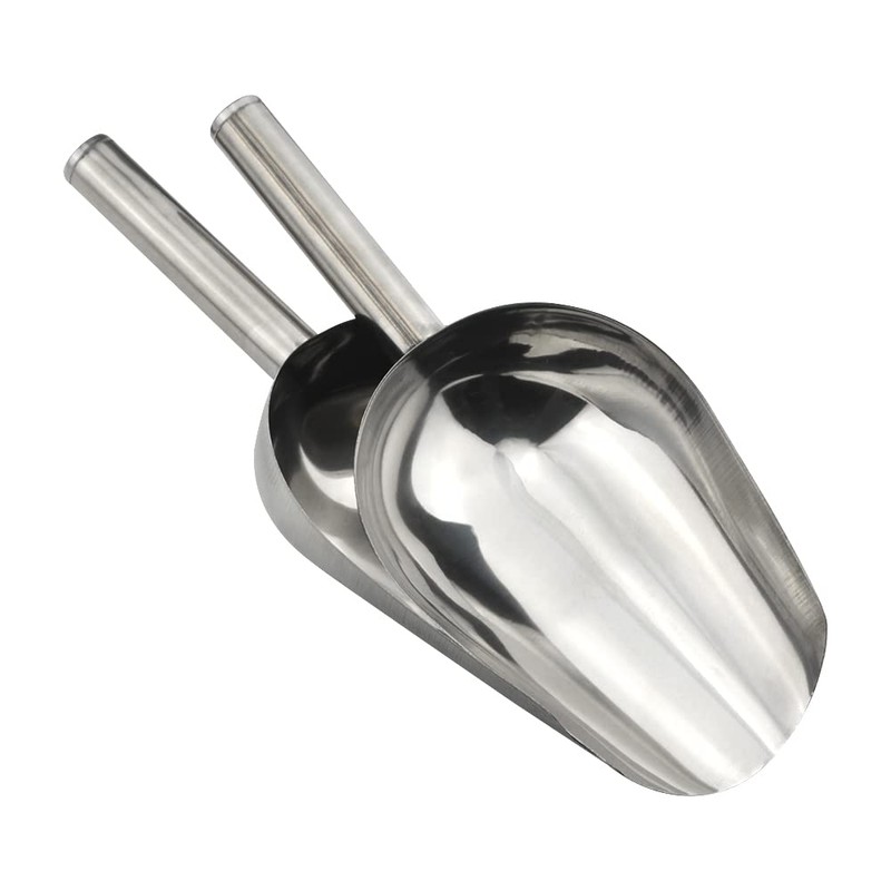 XINMEIWEN Stainless Steel Ice Scoop Round Bottom Bar Ice Flour