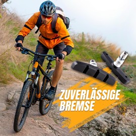 Alles-Rad Premium V-Brake Brake Pads - 70 mm Symmetrical Bicycle Brake Pads - Compatible with Shimano, Tektro, Avid, Sram, XLC - Durable & Precise for MTB, City & Trekking Bikes (70 mm, 4.00, Pieces)