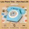 Bluetooth Landline Phone for Cell Phone, Retro Wireless Home Phones,Blue