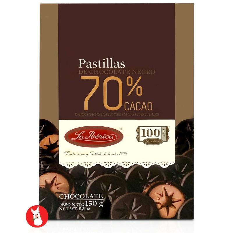 La Iberica Pastillas de Chocolate Negro 70% Cacao Peruano |
