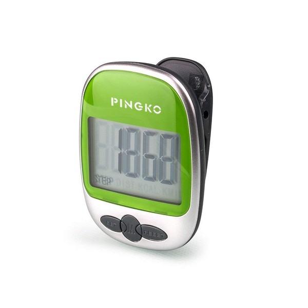 PINGKO Outdoor Multi-Function Portable Sport Pedometer Step/Distance/Calories Counter - Green