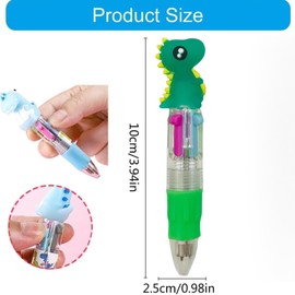 Omeblos Party Bag Fillers for Kids, 8Pcs Multi Coloured Pens All in One, Bag Fillers for Girls and Boys, Cute 4 Color Animal Pen, Party Favours for Kids, Cute Party Bag Ideas