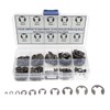 HVAZI 300PCS E-Clip External Retaining Ring Assortment Set(Black Alloy Steel)