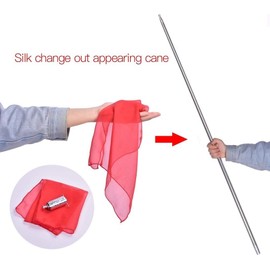 ACECYFLYF Metal Magic Wand Funny Telescopic Props Portable Martial Arts Magic Pocket Props Magic Canes for Magician Role Play Props (Silver)