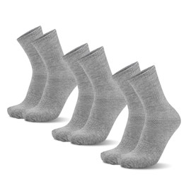 Men's Socks 3 Pairs Fleece Thickened Cushioning Breathable Work Socks Elastic Hiking Solid Color Warm Socks Men's Running Sports Coach Outdoor Hiking (UK, Alpha, One Size, Regular, Tall, grey)