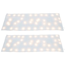 ProductWorks 2 Pack Pre-Lit Snow Cover Blanket Holiday Decoration, 60" x 15"