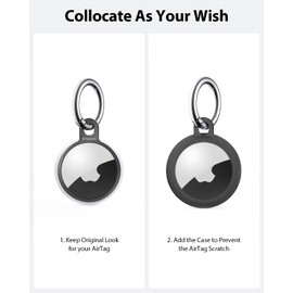 Stouchi 4er Pack Airtag Schlüsselanhänger mit TPU Hülle, Edelstahl Air Tag Schutzhülle Secure Holder Kratzfest Minimalistisches Design Kompatibel mit 2021 AirTags für Schlüssel, Tasche, Gepäck