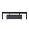 ZJMTOCYU Elegant LED TV Stand with Remote Control and Toughened