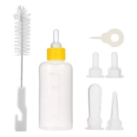 CENPEK 7 Piece Cat Breeding Bottle Set, Pet Baby Bottle Set, Newborn Pet Kit with Teats and Cleaning Brushes(60ml)