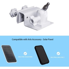 HOLACA 2Pack Gutter Mount compatible with for Arlo Pro Solar Panel Versions,Arlo Ultra Ultra 2 Arlo Pro 3 Arlo Pro 4 Arlo Solar Panel, Eufycam 2 2C 2C Pro 3 3C S220 S230 (White 2Pcs)