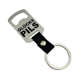 WIENS3D Bottle Opener Keyring as a Gift, Gift, Gift, Birthday, Dad, Mum, Uncle, Aunt, Colleague, Boyfriend, Girlfriend, Funny Festival (Glücks Pils)