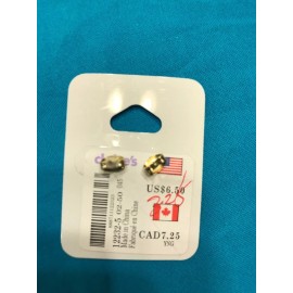 Claire's One Pair Claire's Round Silver Tone Blue Zigzag Button Pierced Earrings New!