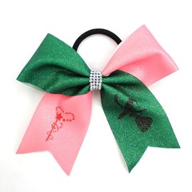 2 Pcs Witch Hair Accessories Glitter Pink Green Hair Bows Cute Hair Tie for Ponytail Holder Movie Fans GIfts Cosplay Costume Party Favors