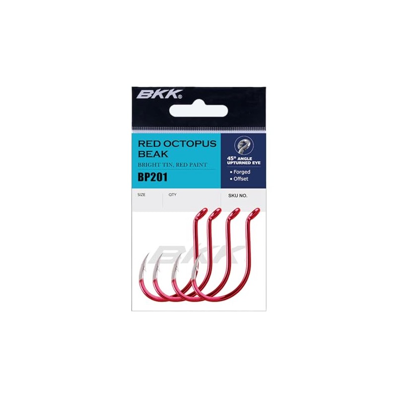 BKK Sea Hooks for Cod & Other Sea Fish Red