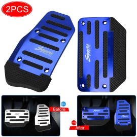 Geartronics Universal Blue Non-Slip Automatic Gas Brake Foot Pedal Pad Cover-Car Accessories
