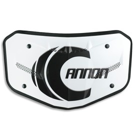 Cannon Sports Football Backplate Shield with High Impact Foam Backing for Lower Back Protection (Adult, White)