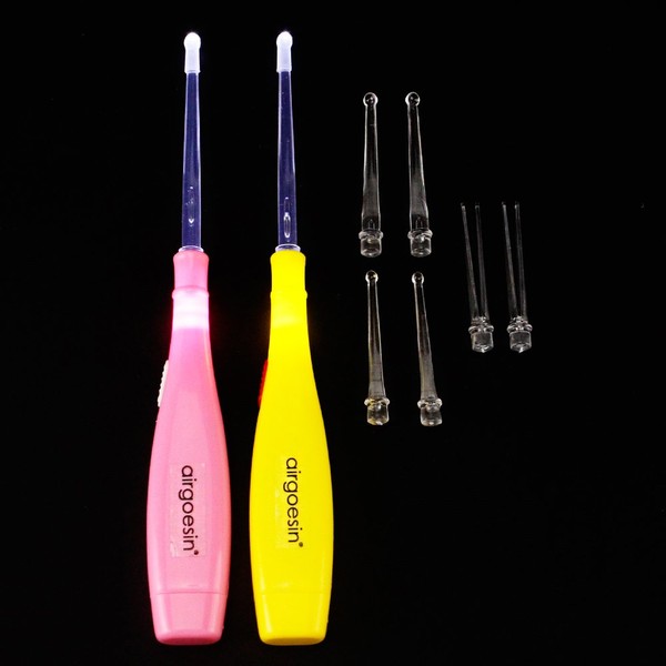 Airgoesin Long Tips Lighted Tonsil Stone Remove Tool for Tonsilloliths Pick Treatment Deluxe Kit for Targets Bad Breath at its Source