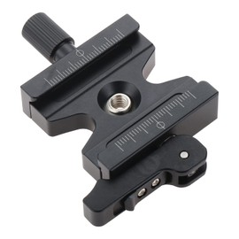 HZ-MON-STAR 2.0 inch (50 mm) Quick Release Clamp Compatible with Arca-Swiss Standard Products Compatible with Tripod, Ball Head, Head Head and Head Mount, Screw Hole Size Conversion Adapter Included, 3/8 inch and 1/4 inch Sizes, 2 Types of Lock and Screw Knob