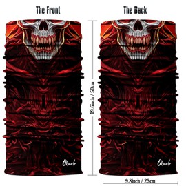 Obacle Skull Face Mask for Men Women Dust Wind Sun Protection Rave Festival Riding