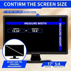 JiSiTeCai - 17 Inch - (5:4) Aspect Ratio Privacy Screen Filter for Square Computer Monitors - Anti-Glare - Anti-Scratch Protective Film