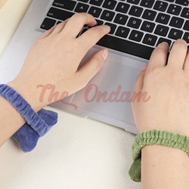 The Ondam bracelet type wrist protection cushion mouse wrist protection cushion wrist rest Computer wrist guard cushion navy 3ea
