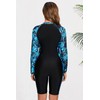 Halcurt Women's Boyleg One Piece Rash Guard with Built in