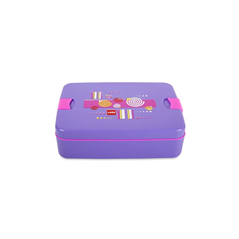 Cello Lunch Mate Air Tight Lunch Box, 3 Pcs (Violet)