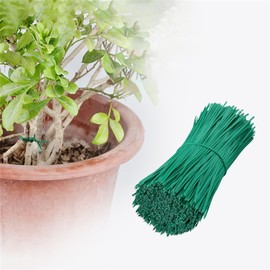 EYAKEG Plant Twist Ties - 8in Plant Ties for Climbing Plants - Garden Ties Reusable Twist Ties Garden Twine for Plants Vines Cords Bags - Pack of 200, Green