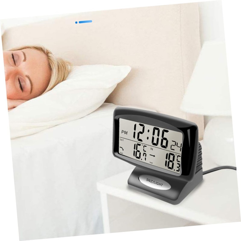 Alasum Thermometer Car Supplies Car Dashboard Decorations Clock Shine