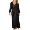 Shadowline Silhouette Gown and Peignoir Set (51737), Black, 2X