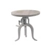 Carolina Classics Regan Adjustable Crank Accent Table in Whitewash