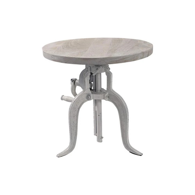 Carolina Classics Regan Adjustable Crank Accent Table in Whitewash