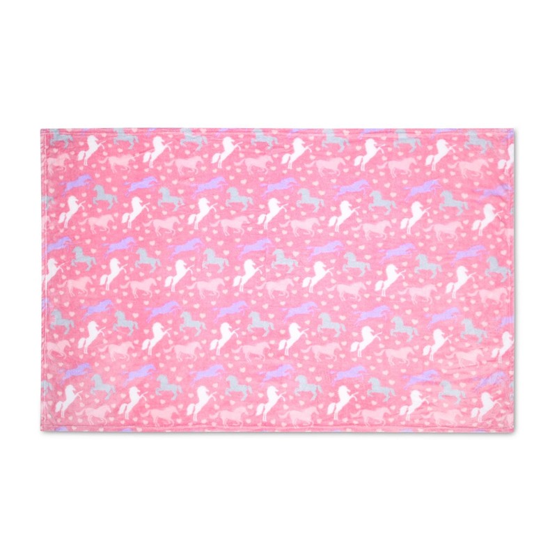 Adore Home Super Soft Horse Blanket Kids Character Pink Super