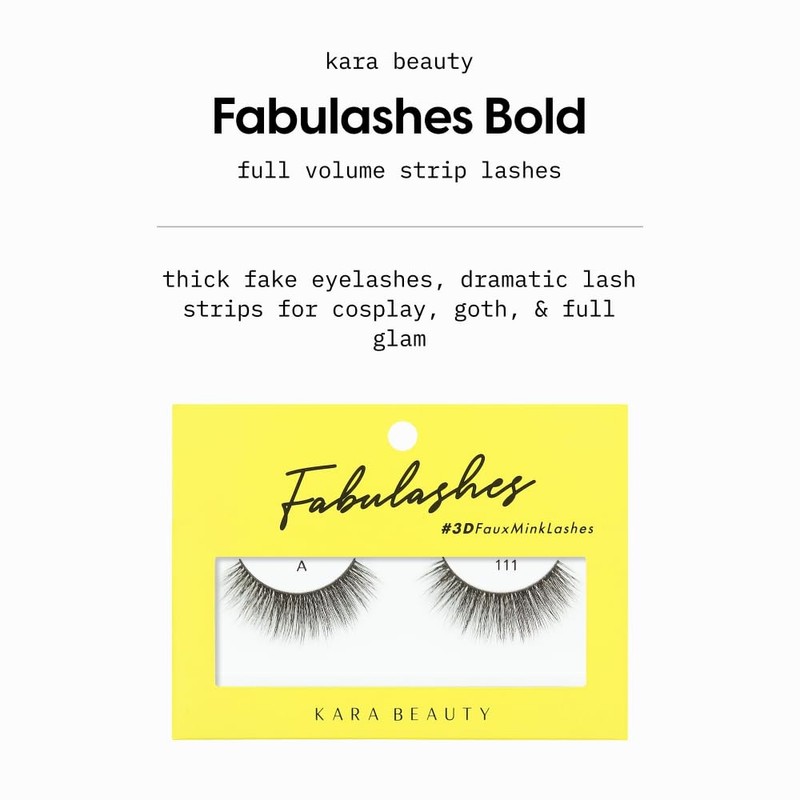 KARA BEAUTY 3D Faux Mink Strip Lashes – Reusable False