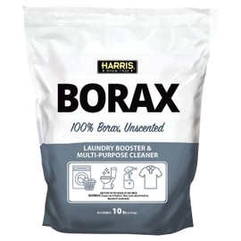Harris Borax Powder Hard Water Laundry Booster and Multi-Purpose Cleaner, 10lb (Unscented)