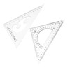 Operitacx 5sets Transparent Triangle Ruler Set for Students Multifunctional Measuring